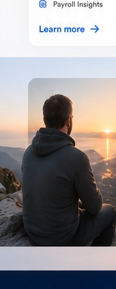 Astru founder looking towards a sunrise